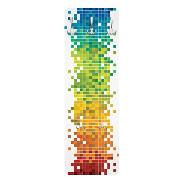 Kindergarderobe - Pixel Regenbogen - Kinderzimmer