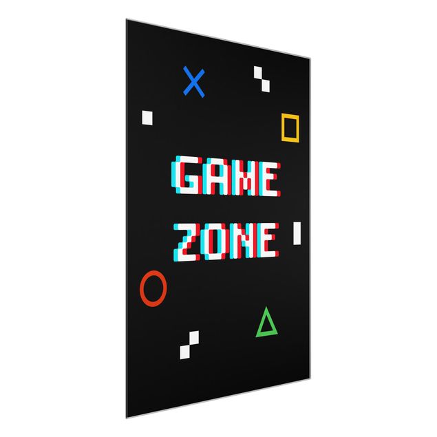 Glasbilder Pixel Spruch Game Zone