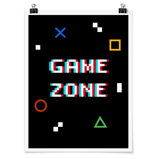 Wandbilder Pixel Spruch Game Zone