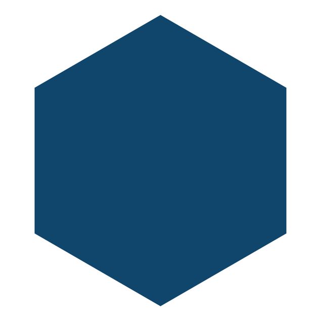Hexagon Mustertapete selbstklebend - Preussisch-Blau