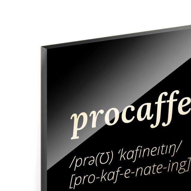 Glasbild - procaffeinating - Quadrat 1:1