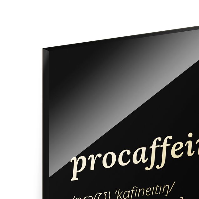 Glasbild - procaffeinating - Hochformat 3:4