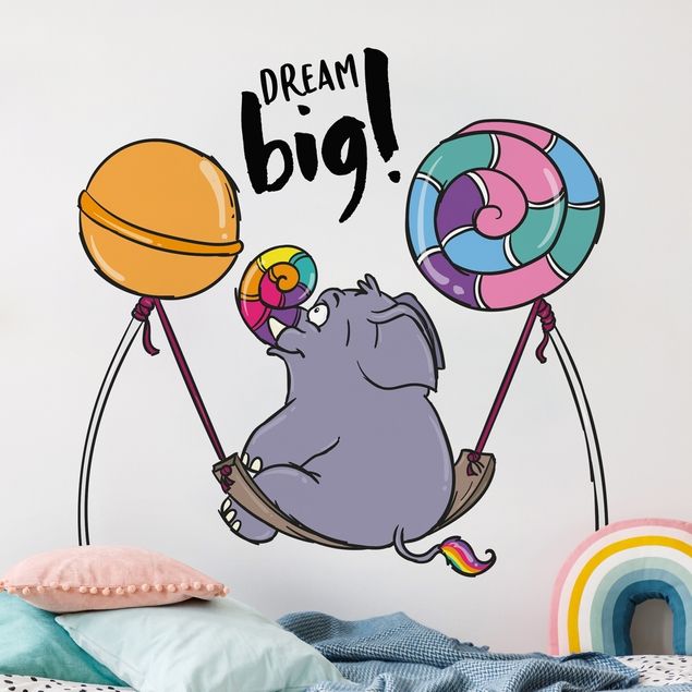 Wandtattoo Pummeleinhorn Pummeleinhorn - Dream big Elefant