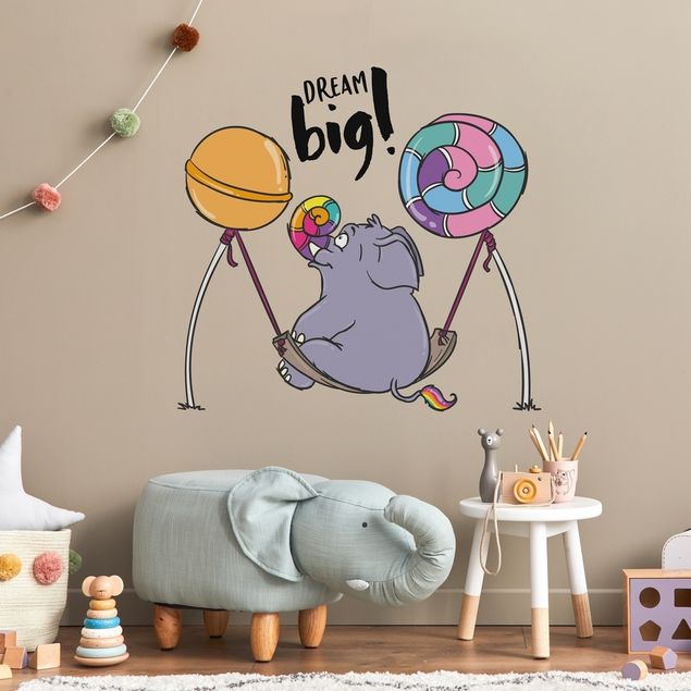 Wandsticker Einhorn Pummeleinhorn - Dream big Elefant