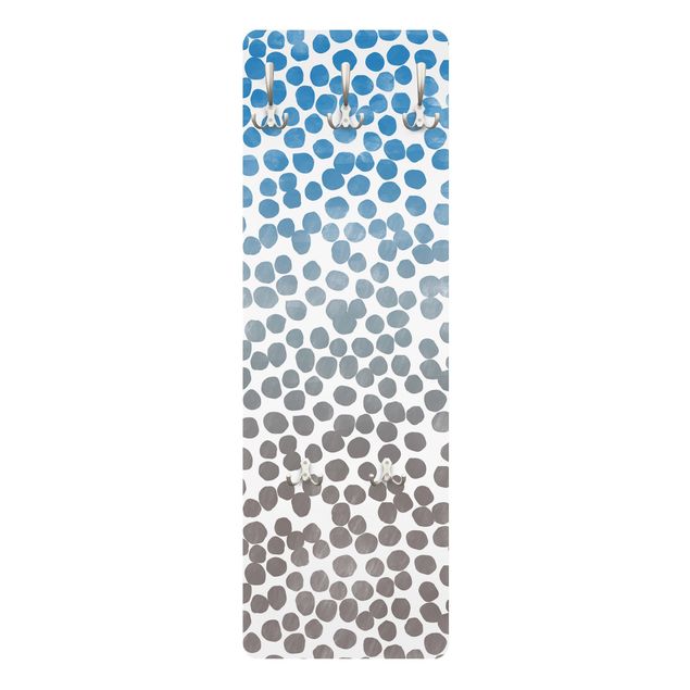 Garderobe Punktemuster - Punktemuster Blau Grau - Verlauf