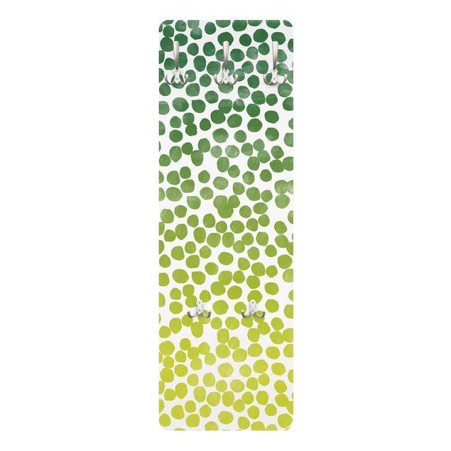 Garderobe Punktemuster - Punktemuster Grün Gelb - Verlauf