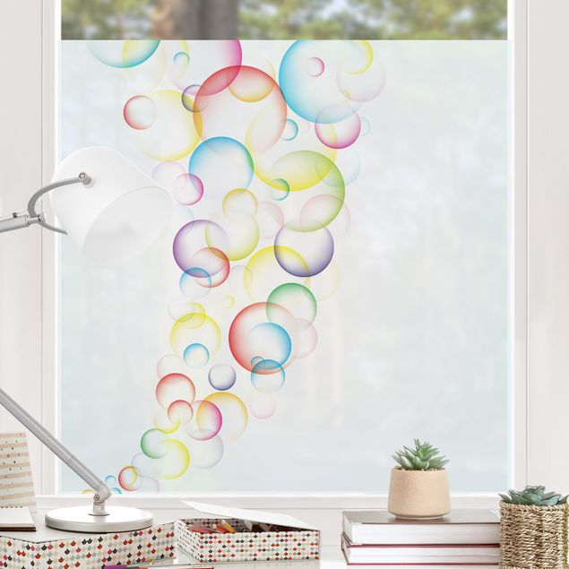 Fensterfolie Rainbow Bubbles
