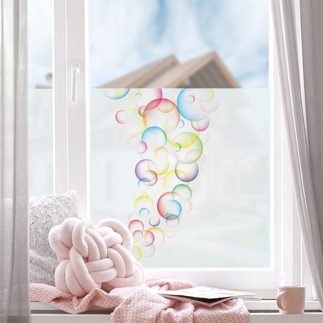 Fensterbilder Rainbow Bubbles