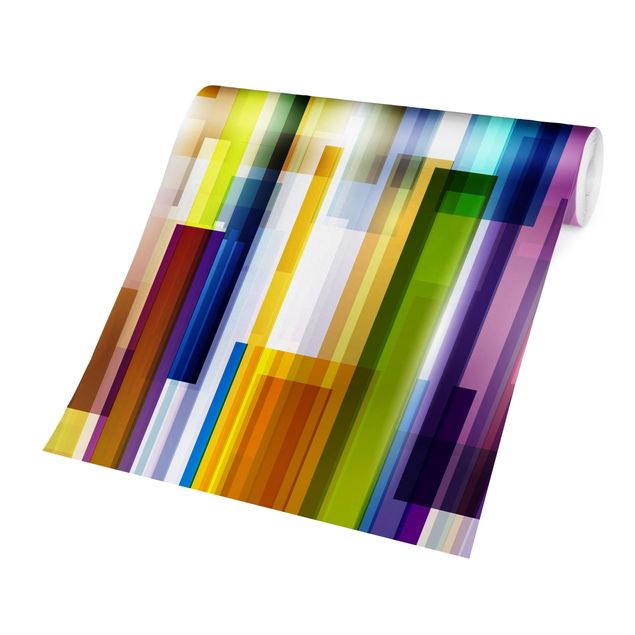 selbstklebende Tapete Rainbow Cubes