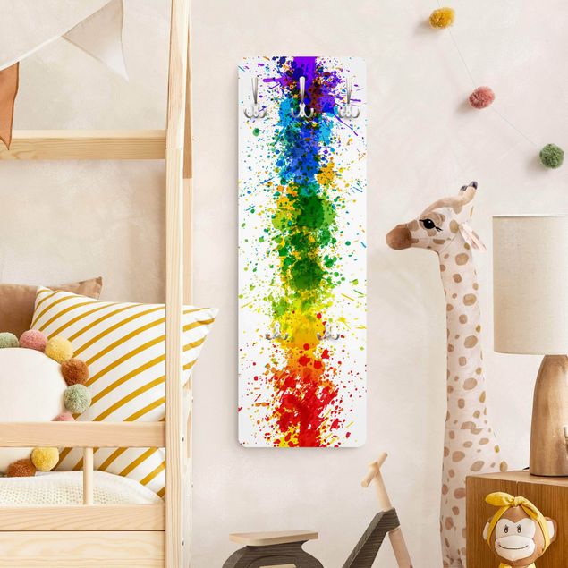 Kindergarderobe - Rainbow Splatter - Kinderzimmer
