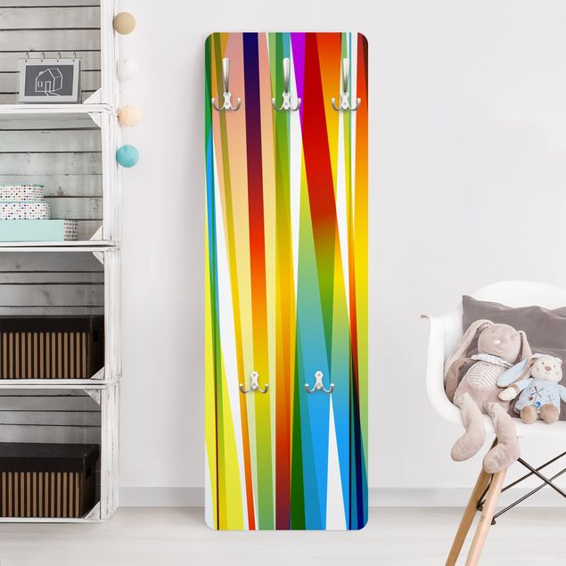 Garderobe Muster Rainbow Stripes