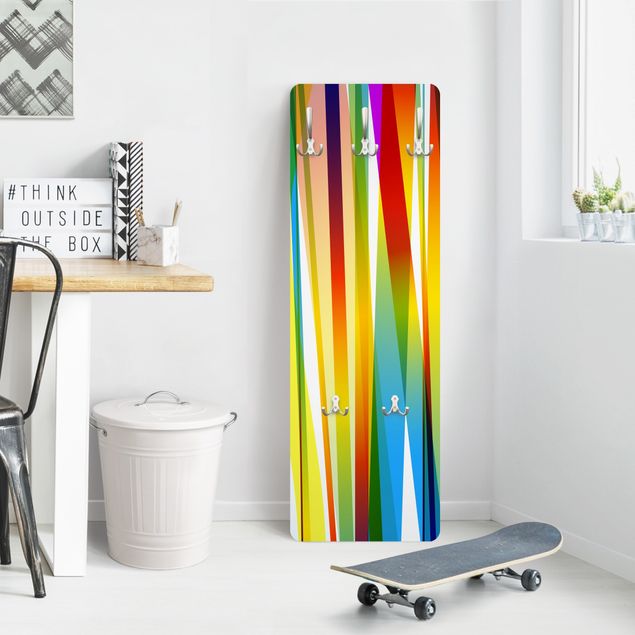 Garderobe mit Motiv Rainbow Stripes
