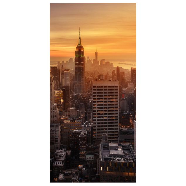 Raumteiler - Manhattan Skyline Abendstimmung - 250x120cm