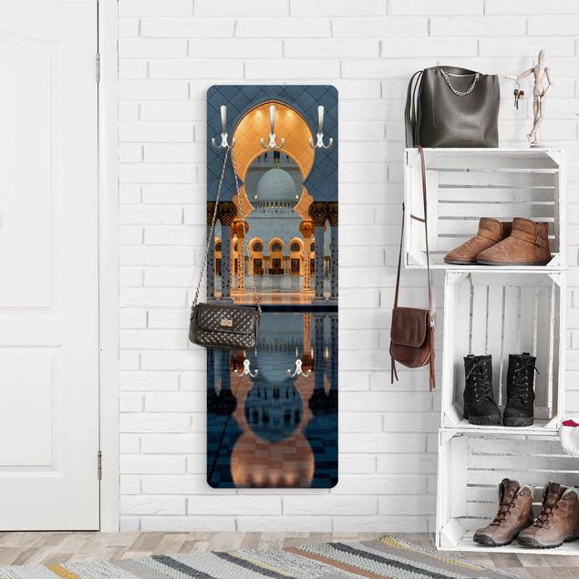 Wandgarderobe mit Motiv Reflexionen in der Moschee