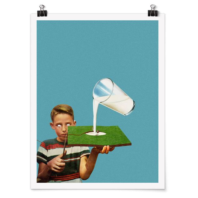 Poster bestellen Retro Collage - Die Milch
