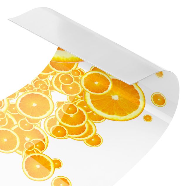 Spritzschutz Küche ohne bohren Retro Orange Pattern II