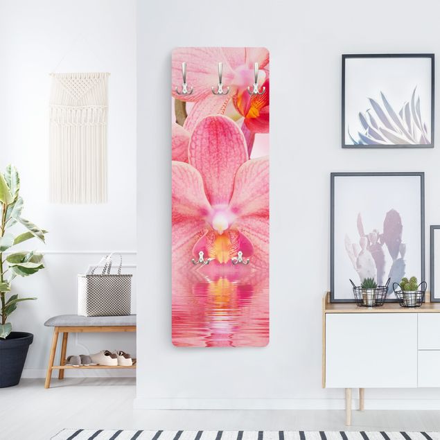 Garderobe mit Motiv Rosa Orchideen auf Wasser