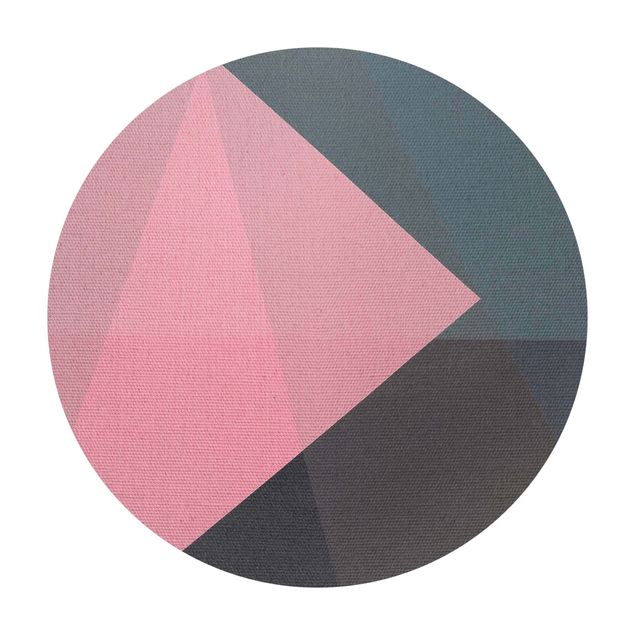 Vinyl-Bodenmatten Rosa Transparenz Geometrie