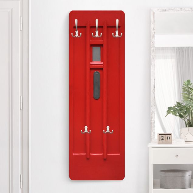 Garderobe in Holzoptik Rote Tür aus Amsterdam