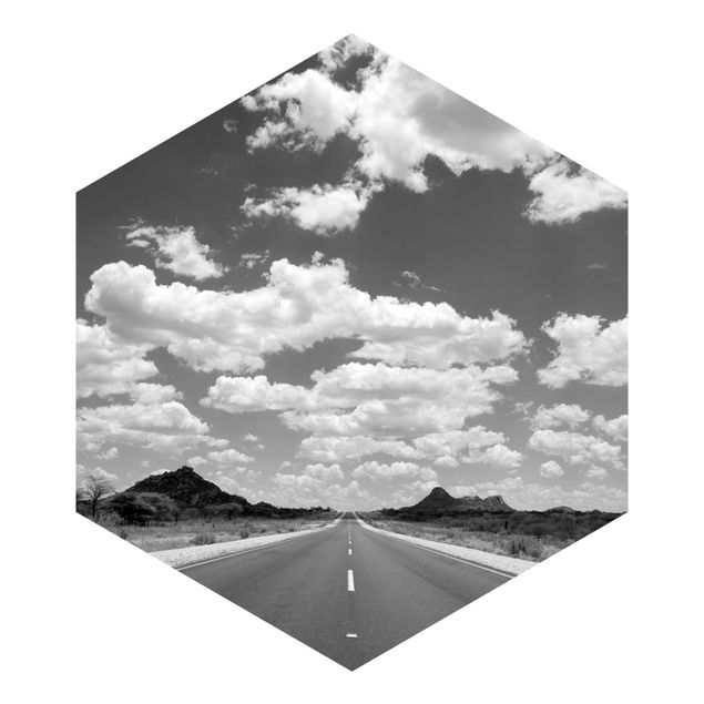 Hexagon Mustertapete selbstklebend - Route 66 II