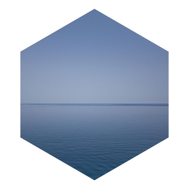 Hexagon Mustertapete selbstklebend - Ruhiger Ozean bei Dämmerung