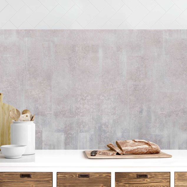 Platte Küchenrückwand Rustikales Betonmuster Grau