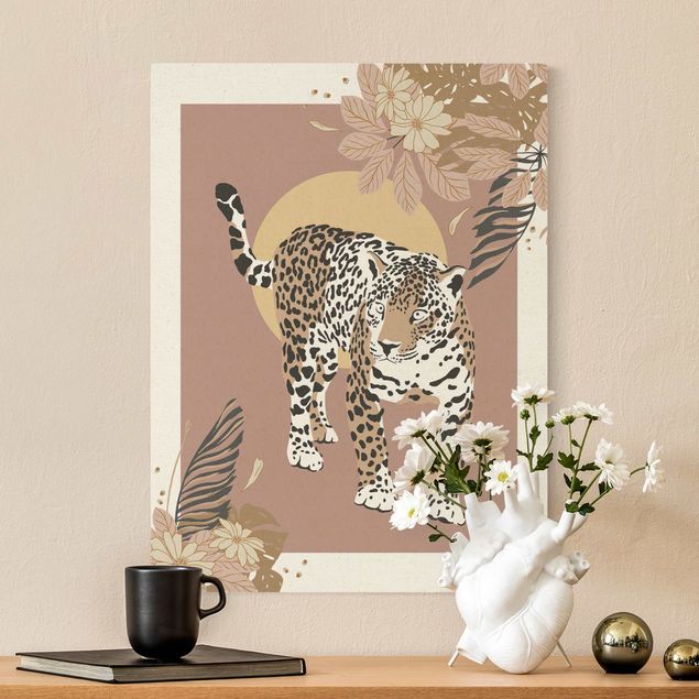 Leinwandbilder Gold Safari Tiere - Leopard