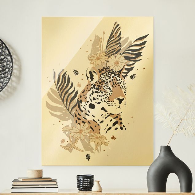 Glasbilder Tiere Safari Tiere - Portrait Leopard
