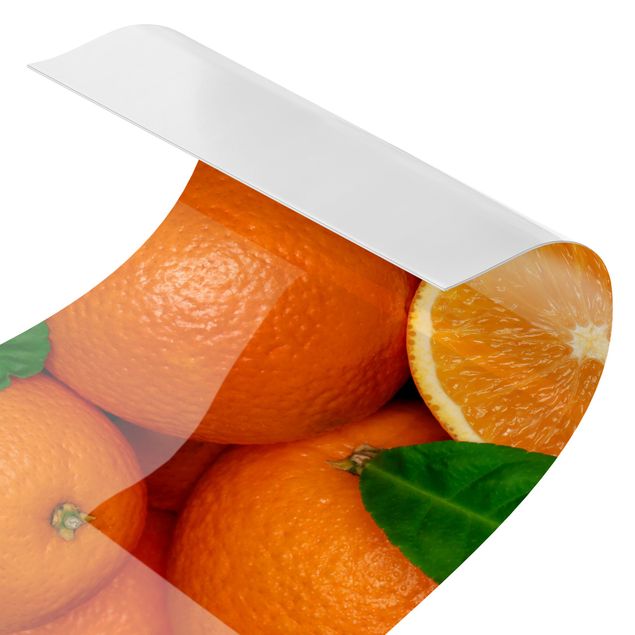 Spritzschutz Küche ohne bohren Saftige Orangen