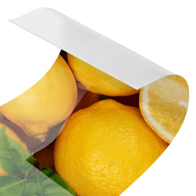 Spritzschutz Küche ohne bohren Saftige Zitronen