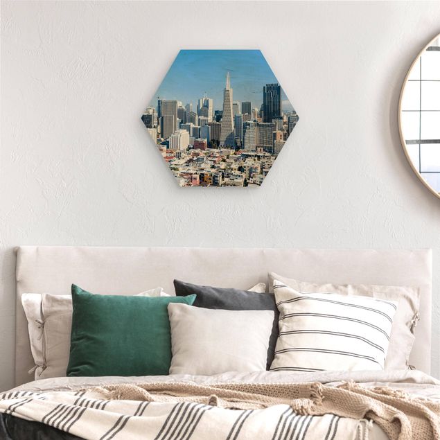 Hexagon-Bilder San Francisco Skyline