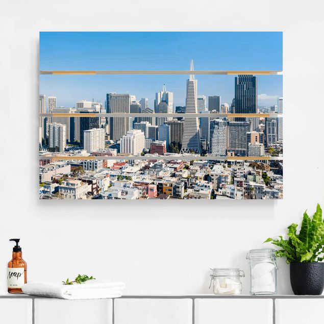 Holzbilder Syklines San Francisco Skyline