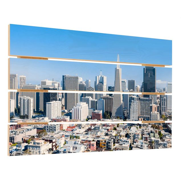 Holzbild - San Francisco Skyline - Querformat