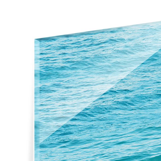 Glasbild - Sanfte Wellen in Malibu - Hochformat