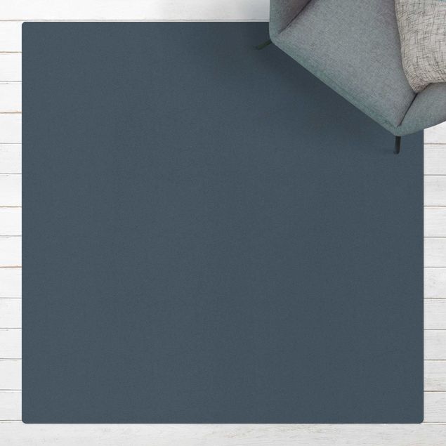 Teppich modern Schieferblau