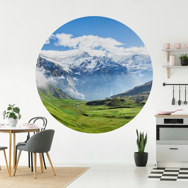 Design Tapeten Schweizer Alpenpanorama