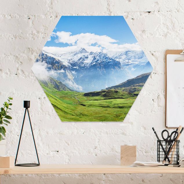 Hexagon Bild Forex - Schweizer Alpenpanorama