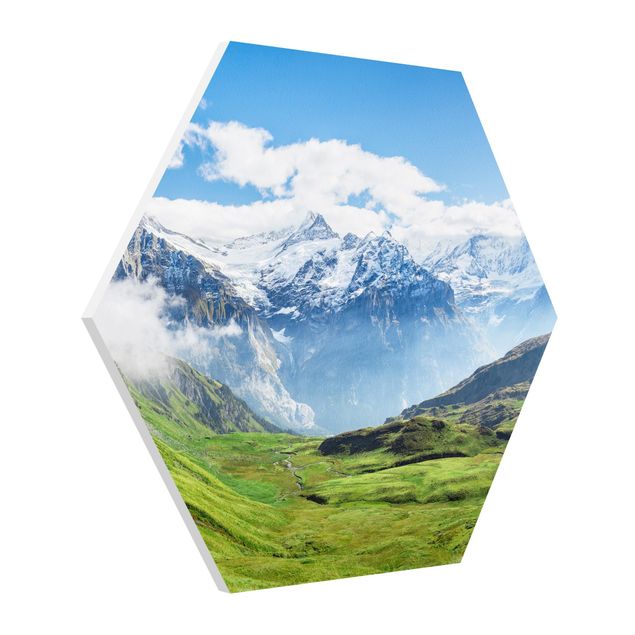 Hexagon Bild Forex - Schweizer Alpenpanorama