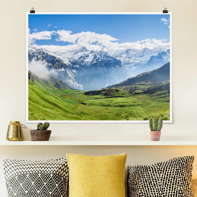 Poster Berge Schweizer Alpenpanorama