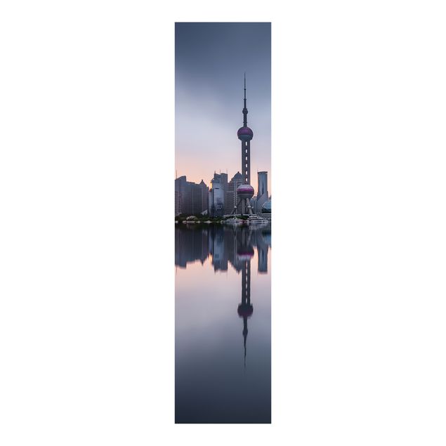 Flächenvorhang Shanghai Skyline Morgenstimmung