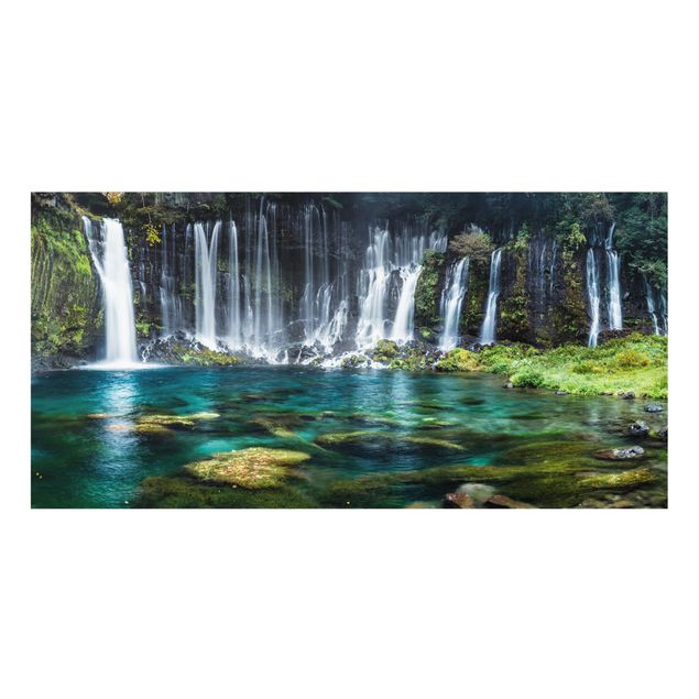 Spritzschutz Glas - Shiraito Wasserfall - Querformat 2:1