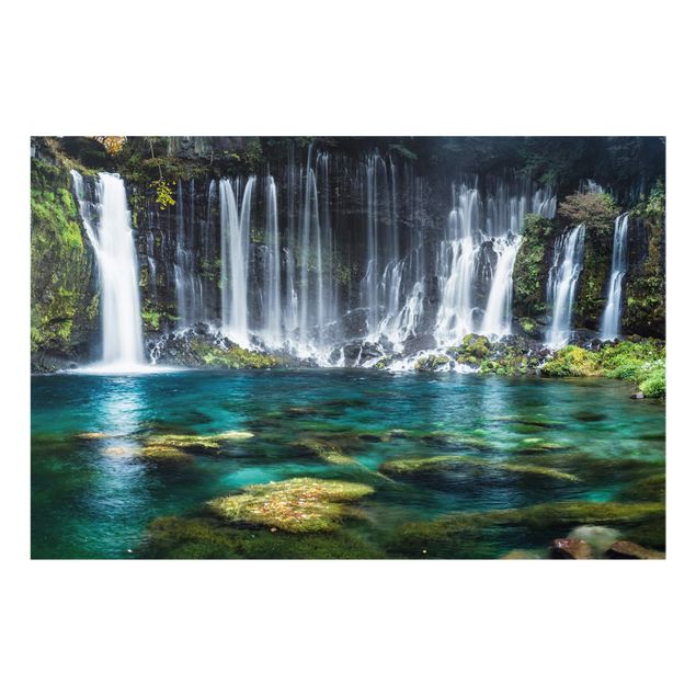 Spritzschutz Glas - Shiraito Wasserfall - Querformat 3:2