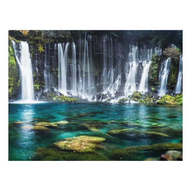 Spritzschutz Glas - Shiraito Wasserfall - Querformat 4:3