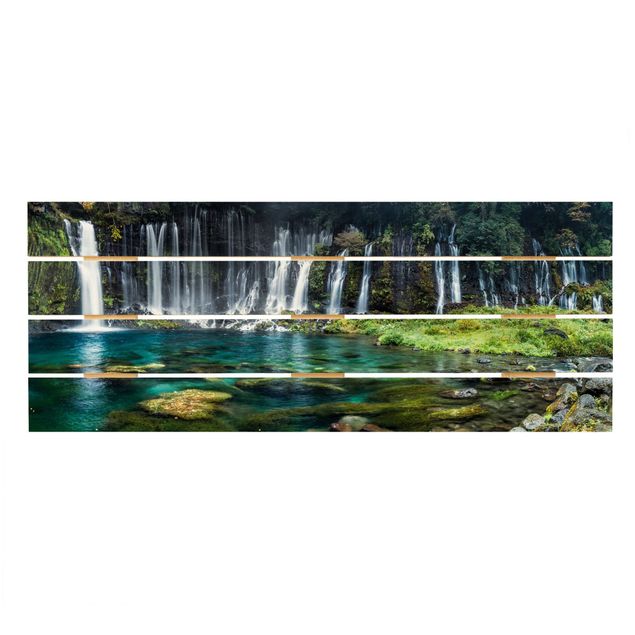 Holzbild - Shiraito Wasserfall - Panorama