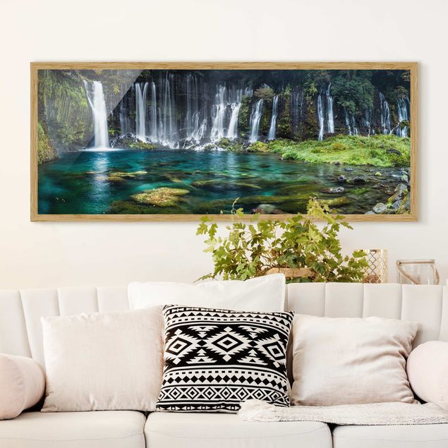 Natur Bilder mit Rahmen Shiraito Wasserfall