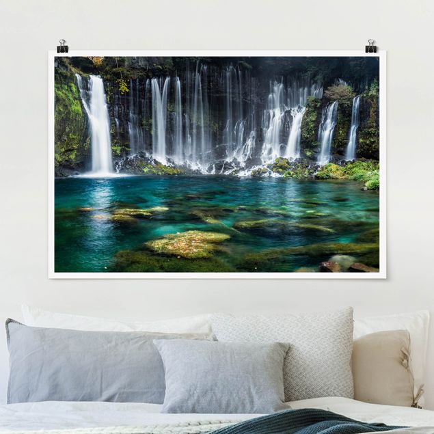 Poster - Shiraito Wasserfall - Querformat 3:2