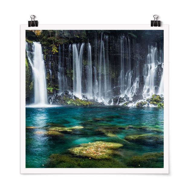 Poster - Shiraito Wasserfall - Quadrat 1:1