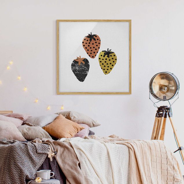 Wandbilder mit Rahmen Skandinavische Erdbeeren