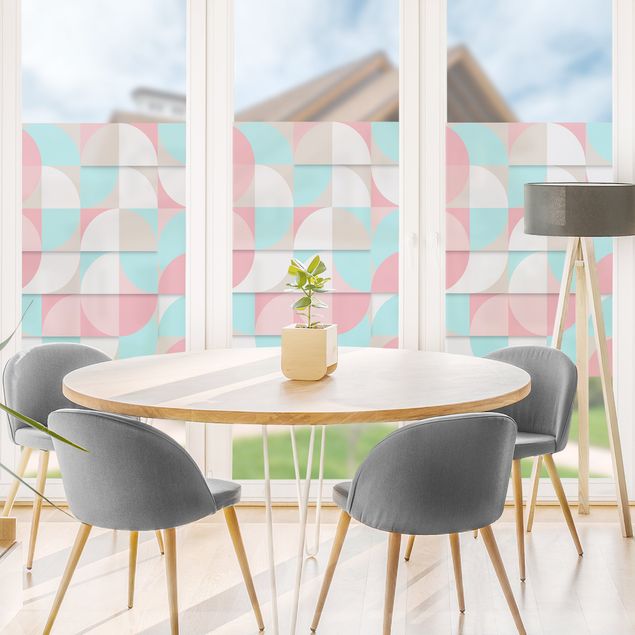 Fensterfolie - Sichtschutz - Skandinavische Geometrie - Fensterbilder
