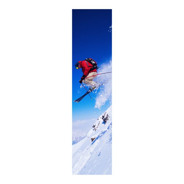 Schiebegardinen Set - Skisprung am Hang - Flächenvorhänge